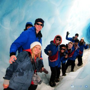 In the middle of the glacier