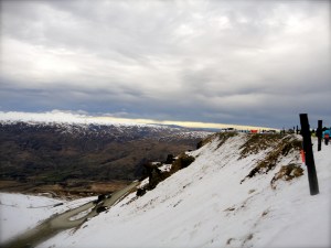 Snowy mountains in the distance