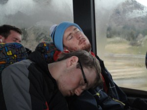 Sleepy on the bus home!