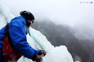 Utilising my ice axe!