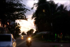 Motorbike at dusk