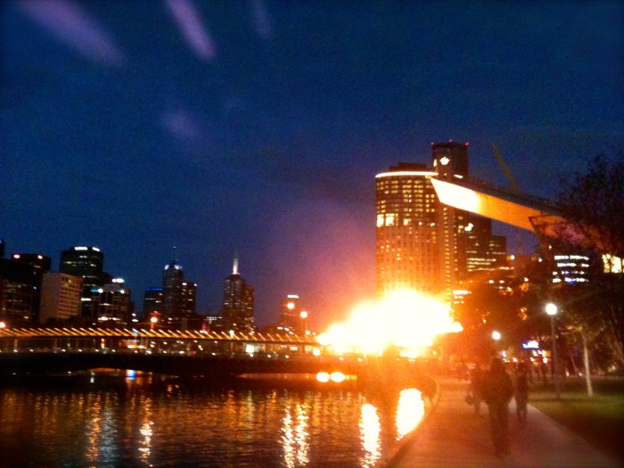 The famous south bank flames