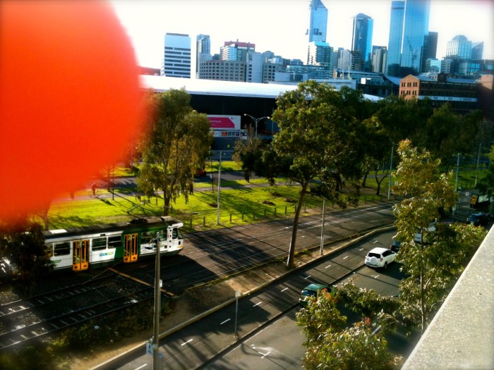The view from our Whiteman Street apartment