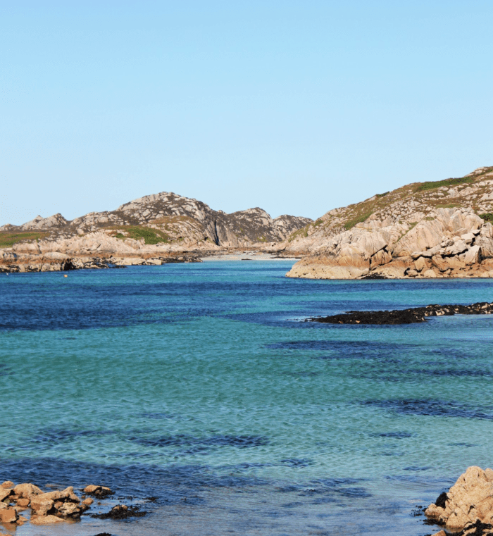 The sea was a stunning turquoise