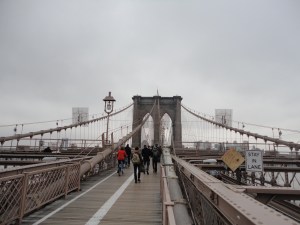 Brooklyn Bridge, where we alighted and got back on the tour