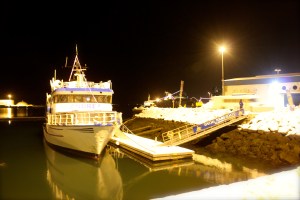 Our boat, the Andrea in a chilly Reykjavik harbour