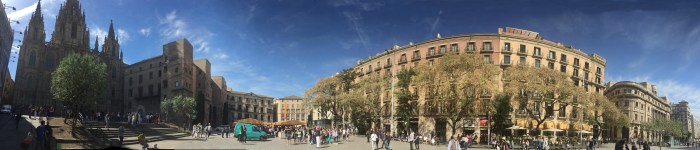 Outside Barcelona Cathedral